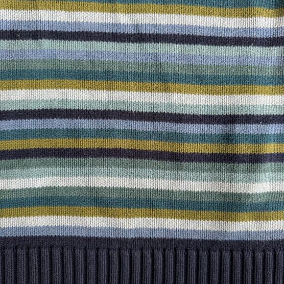 Lands’ End Heavy Knit Striped Crewneck Sweater Women’s Large - Picture 7 of 8